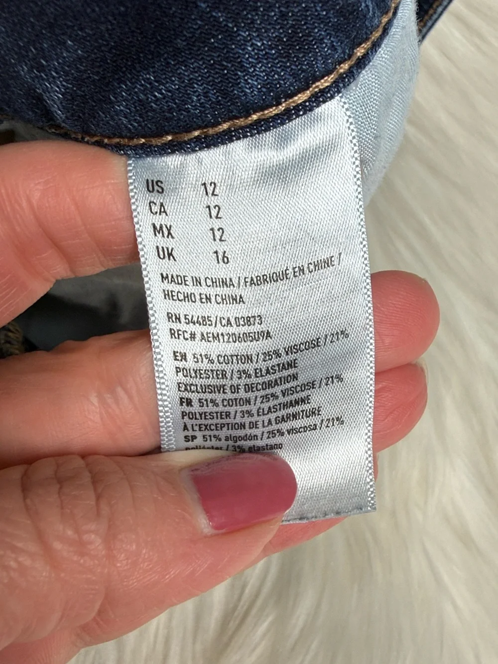 American Eagle Distressed Super Hi Rise Denim Shortie